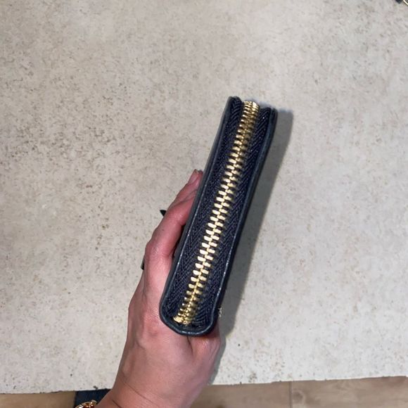 LIEBESKIND Berlin Paper Bag Sally Black Leather Envelope Wallet - Picture 2 of 10